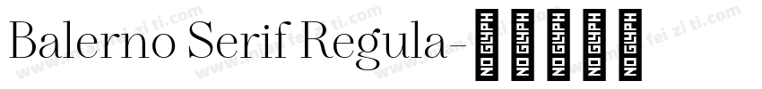 Balerno Serif Regula字体转换